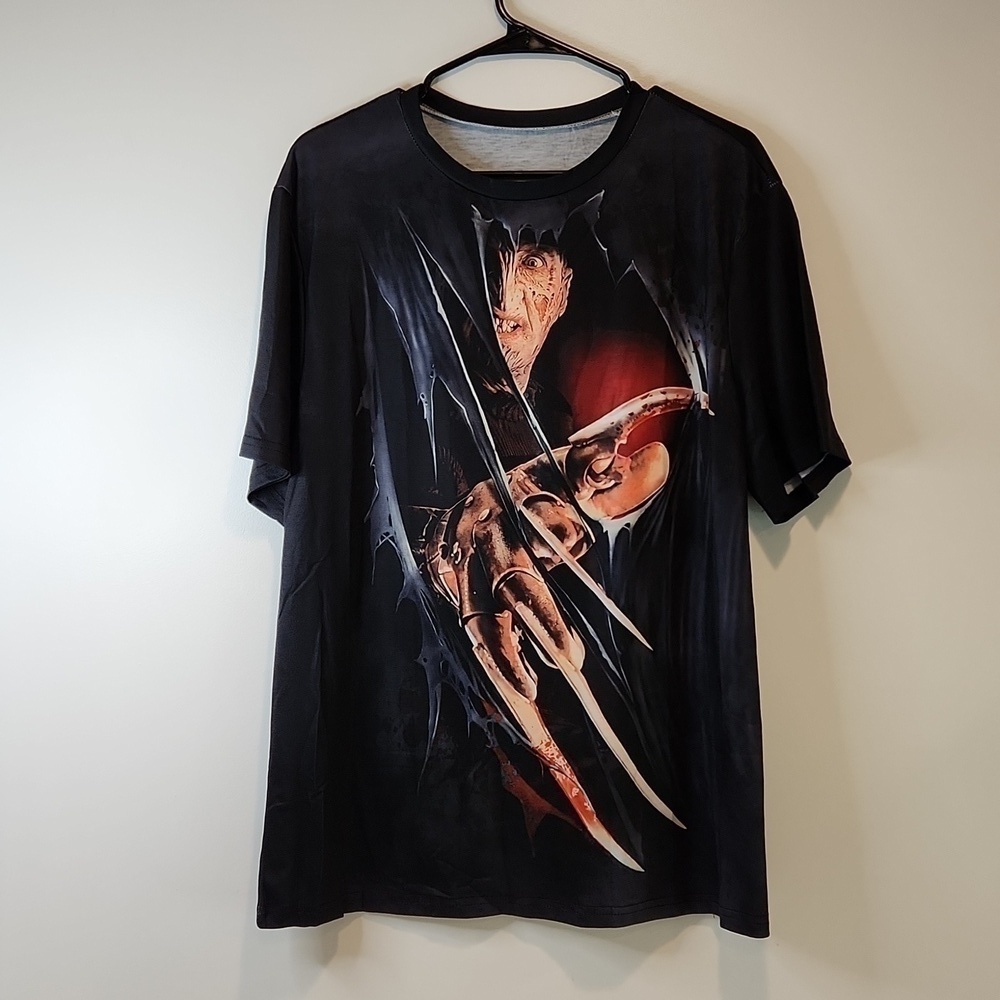 Freddy Krueger Full Graphic Print T Shirt Men's Sz XL Horror Unbranded NEW NWOT